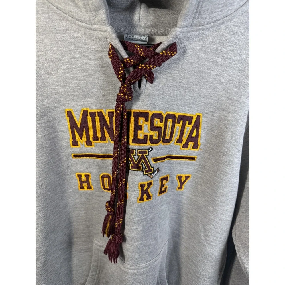 Minnesota Golden Gophers Hoodie Youth XL Gray NCAA Hockey Sweatshirt Signature